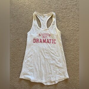 A Little Bit Dramatic White Tank